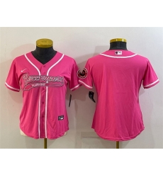 Women Tampa Bay Buccaneers Blank Pink With Patch Cool Base Stitched Baseball Jersey Women Tampa Bay Buccaneers Blank Pink With Patch Cool Base Stitched Baseball Jersey