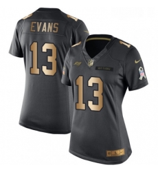 Womens Nike Tampa Bay Buccaneers 13 Mike Evans Limited BlackGold Salute to Service NFL Jersey Womens Nike Tampa Bay Buccaneers 13 Mike Evans Limited BlackGold Salute to Service NFL Jersey