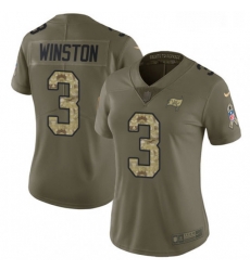 Womens Nike Tampa Bay Buccaneers 3 Jameis Winston Limited OliveCamo 2017 Salute to Service NFL Jersey Womens Nike Tampa Bay Buccaneers 3 Jameis Winston Limited OliveCamo 2017 Salute to Service NFL Jersey