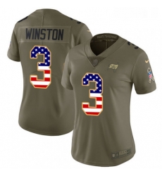 Womens Nike Tampa Bay Buccaneers 3 Jameis Winston Limited OliveUSA Flag 2017 Salute to Service NFL Jersey Womens Nike Tampa Bay Buccaneers 3 Jameis Winston Limited OliveUSA Flag 2017 Salute to Service NFL Jersey