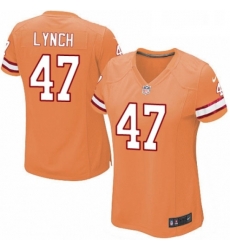 Womens Nike Tampa Bay Buccaneers 47 John Lynch Game Orange Glaze Alternate NFL Jersey Womens Nike Tampa Bay Buccaneers 47 John Lynch Game Orange Glaze Alternate NFL Jersey
