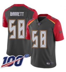 Youth Buccaneers 58 Shaquil Barrett Gray Stitched Football Limited Inverted Legend 100th Season Jersey Youth Buccaneers 58 Shaquil Barrett Gray Stitched Football Limited Inverted Legend 100th Season Jersey