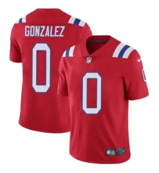 Men New England Patriots 0 Christian Gonzalez Red Stitched Vapor Limited Jersey Men New England Patriots 0 Christian Gonzalez Red Stitched Vapor Limited Jersey