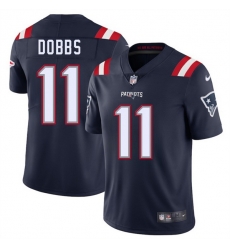 Men New England Patriots 11 Joshua Dobbs Navy 2025 Vapor Limited Stitched Football Jersey Men New England Patriots 11 Joshua Dobbs Navy 2025 Vapor Limited Stitched Football Jersey