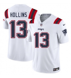 Men New England Patriots 13 Mack Hollins White 2025 F U S E Vapor Limited Stitched Football Jersey Men New England Patriots 13 Mack Hollins White 2025 F U S E Vapor Limited Stitched Football Jersey