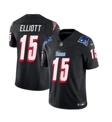Men New England Patriots 15 Ezekiel Elliott Black 2023 F U S E Throwback Limited Stitched Football Jersey Men New England Patriots 15 Ezekiel Elliott Black 2023 F U S E Throwback Limited Stitched Football Jersey