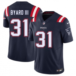 Men New England Patriots  31 Kevin Byard III Navy 2026 F U S E  Vapor Limited Stitched Football Jersey