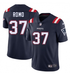 Men New England Patriots 37 Parker Romo Navy 2025 Vapor Limited Stitched Football Jersey