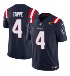 Men New England Patriots 4 Bailey Zappe Navy 2023 F U S E With John Madden Patch Vapor Limited Stitched Football Jersey Men New England Patriots 4 Bailey Zappe Navy 2023 F U S E With John Madden Patch Vapor Limited Stitched Football Jersey