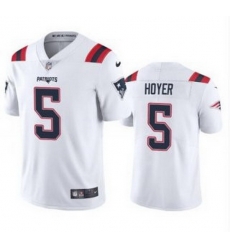 Men New England Patriots 5 Brian Hoyer White 2021 Vapor Untouchable Limited Stitched Jersey Men New England Patriots 5 Brian Hoyer White 2021 Vapor Untouchable Limited Stitched Jersey