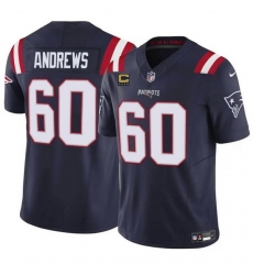Men New England Patriots 60 David Andrews Navy 2023 F U S E With 4 Star C Patch Vapor Limited Stitched Football Jersey Men New England Patriots 60 David Andrews Navy 2023 F U S E With 4 Star C Patch Vapor Limited Stitched Football Jersey
