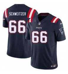Men New England Patriots 66 Wes Schweitzer Navy 2025 F U S E  Vapor Limited Stitched Football Jersey