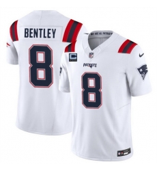 Men New England Patriots 8 Ja 27Whaun Bentley White F U S E With 4 Star C Patch Vapor Limited Stitched Football Jersey Men New England Patriots 8 Ja 27Whaun Bentley White F U S E With 4 Star C Patch Vapor Limited Stitched Football Jersey