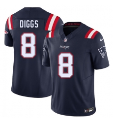 Men New England Patriots 8 Stefon Diggs Navy 2025 F U S E Vapor Limited Stitched Football Jersey Men New England Patriots 8 Stefon Diggs Navy 2025 F U S E Vapor Limited Stitched Football Jersey