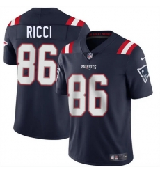 Men New England Patriots 86 Giovanni Ricci Navy 2025 Vapor Limited Stitched Football Jersey
