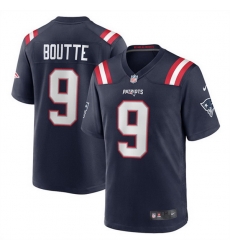 Men New England Patriots 9 Kayshon Boutte Navy 2025 Stitched Game Jersey