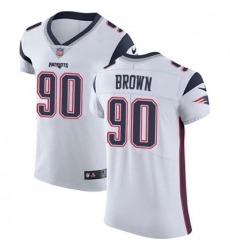 Men Nike Patriots #90 Malcom Brown White Stitched NFL Vapor Untouchable Elite Jersey Men Nike Patriots #90 Malcom Brown White Stitched NFL Vapor Untouchable Elite Jersey
