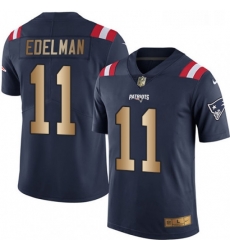 Mens Nike New England Patriots 11 Julian Edelman Limited NavyGold Rush NFL Jersey Mens Nike New England Patriots 11 Julian Edelman Limited NavyGold Rush NFL Jersey