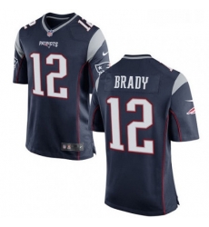 Mens Nike New England Patriots 12 Tom Brady Game Navy Blue Team Color NFL Jersey Mens Nike New England Patriots 12 Tom Brady Game Navy Blue Team Color NFL Jersey