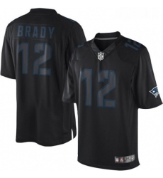 Mens Nike New England Patriots 12 Tom Brady Limited Black Impact NFL Jersey Mens Nike New England Patriots 12 Tom Brady Limited Black Impact NFL Jersey