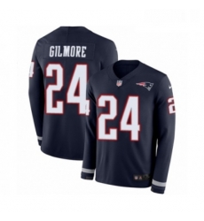 Mens Nike New England Patriots 24 Stephon Gilmore Limited Navy Blue Therma Long Sleeve NFL Jersey Mens Nike New England Patriots 24 Stephon Gilmore Limited Navy Blue Therma Long Sleeve NFL Jersey