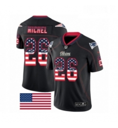 Mens Nike New England Patriots 26 Sony Michel Limited Black Rush USA Flag NFL Jersey Mens Nike New England Patriots 26 Sony Michel Limited Black Rush USA Flag NFL Jersey