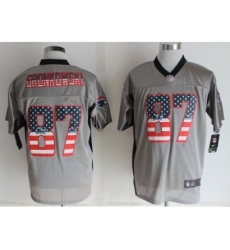 Nike New England Patriots 87 Rob Gronkowski Grey Elite USA Flag Fashion Shadow NFL Jersey Nike New England Patriots 87 Rob Gronkowski Grey Elite USA Flag Fashion Shadow NFL Jersey
