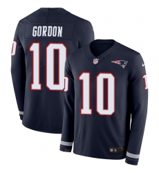 Nike Patriots #10 Josh Gordon Navy Blue Team Color Men Stitched NFL Limited Therma Long Sleeve Jersey Nike Patriots #10 Josh Gordon Navy Blue Team Color Men Stitched NFL Limited Therma Long Sleeve Jersey