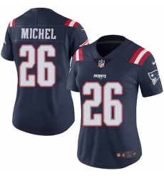 Nike Patriots #26 Sony Michel Navy Blue Womens Stitched NFL Limited Rush Jersey Nike Patriots #26 Sony Michel Navy Blue Womens Stitched NFL Limited Rush Jersey