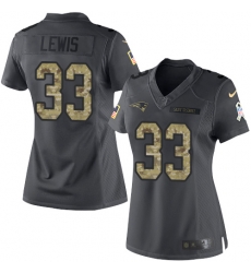 Nike Patriots #33 Dion Lewis Black Womens Stitched NFL Limited 2016 Salute to Service Jersey Nike Patriots #33 Dion Lewis Black Womens Stitched NFL Limited 2016 Salute to Service Jersey