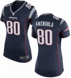 Nike Patriots #80 Danny Amendola Navy Blue Team Color Womens Stitched NFL New Elite Jersey Nike Patriots #80 Danny Amendola Navy Blue Team Color Womens Stitched NFL New Elite Jersey
