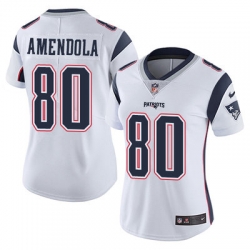 Nike Patriots #80 Danny Amendola White Womens Stitched NFL Vapor Untouchable Limited Jersey