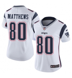 Nike Patriots #80 Jordan Matthews White Womens Stitched NFL Vapor Untouchable Limited Jersey Nike Patriots #80 Jordan Matthews White Womens Stitched NFL Vapor Untouchable Limited Jersey