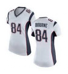Women New England Patriots Kendrick Bourne #84 White Stitched NFL Jersey Women New England Patriots Kendrick Bourne #84 White Stitched NFL Jersey