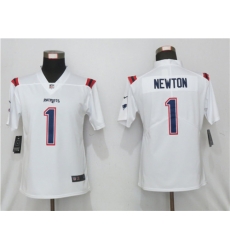 Women Nike New England Patriots 1 Cam Newton White Jersey Women Nike New England Patriots 1 Cam Newton White Jersey