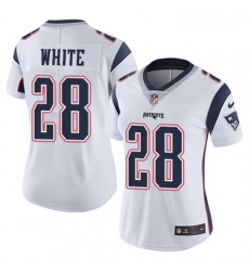 Womens Nike New England Patriots 28 James White White Vapor Untouchable Limited Player NFL Jersey Womens Nike New England Patriots 28 James White White Vapor Untouchable Limited Player NFL Jersey