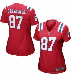 Womens Nike New England Patriots 87 Rob Gronkowski Game Red Alternate NFL Jersey Womens Nike New England Patriots 87 Rob Gronkowski Game Red Alternate NFL Jersey