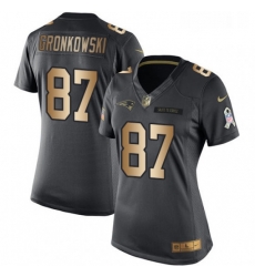 Womens Nike New England Patriots 87 Rob Gronkowski Limited BlackGold Salute to Service NFL Jersey Womens Nike New England Patriots 87 Rob Gronkowski Limited BlackGold Salute to Service NFL Jersey