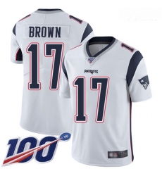 Patriots #17 Antonio Brown White Youth Stitched Football 100th Season Vapor Limited Jersey Patriots #17 Antonio Brown White Youth Stitched Football 100th Season Vapor Limited Jersey