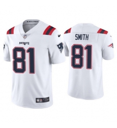Youth New England Patriots 81 Jonnu Smith 2021 White Vapor Untouchable Limited Stitched Jersey Youth New England Patriots 81 Jonnu Smith 2021 White Vapor Untouchable Limited Stitched Jersey