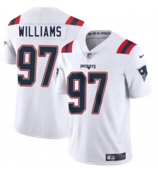Youth New England Patriots 97 Milton Williams White 2025 Vapor Limited Stitched Football Jersey