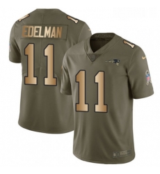 Youth Nike New England Patriots 11 Julian Edelman Limited OliveGold 2017 Salute to Service NFL Jersey Youth Nike New England Patriots 11 Julian Edelman Limited OliveGold 2017 Salute to Service NFL Jersey
