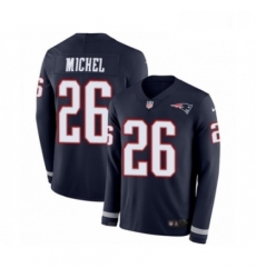 Youth Nike New England Patriots 26 Sony Michel Limited Navy Blue Therma Long Sleeve NFL Jersey Youth Nike New England Patriots 26 Sony Michel Limited Navy Blue Therma Long Sleeve NFL Jersey