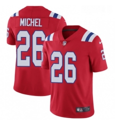 Youth Nike New England Patriots 26 Sony Michel Red Alternate Vapor Untouchable Limited Player NFL Jersey