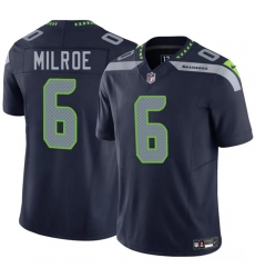 Men Seattle Seahawks 6 Jalen Milroe Navy 2025 Draft F U S E  Vapor Untouchable Limited Stitched Football Jersey