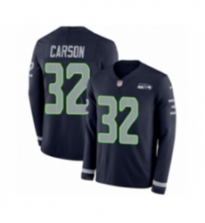 Mens Nike Seattle Seahawks 32 Chris Carson Limited Navy Blue Therma Long Sleeve NFL Jersey Mens Nike Seattle Seahawks 32 Chris Carson Limited Navy Blue Therma Long Sleeve NFL Jersey