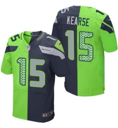 Nike Seahawks #15 Jermaine Kearse Steel Blue Green Mens Stitched NFL Elite Split Jersey Nike Seahawks #15 Jermaine Kearse Steel Blue Green Mens Stitched NFL Elite Split Jersey