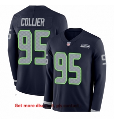 Seahawks 95 L J Collier Steel Blue Team Color Men Stitched Football Limited Therma Long Sleeve Jersey Seahawks 95 L J Collier Steel Blue Team Color Men Stitched Football Limited Therma Long Sleeve Jersey