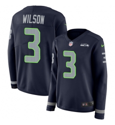 Nike Seahawks #3 Russell Wilson Steel Blue Team Color Women Jersey Nike Seahawks #3 Russell Wilson Steel Blue Team Color Women Jersey