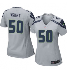 Nike Seahawks #50 K J Wright Grey Alternate Womens Stitched NFL Elite Jersey Nike Seahawks #50 K J Wright Grey Alternate Womens Stitched NFL Elite Jersey